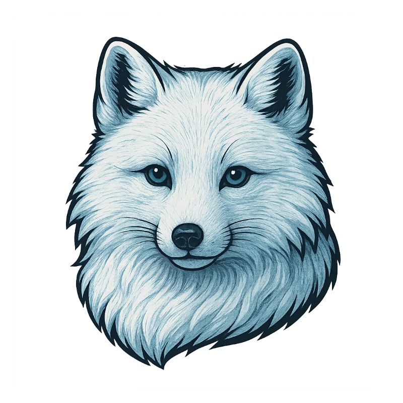 Illustration de visage de loup bleu
