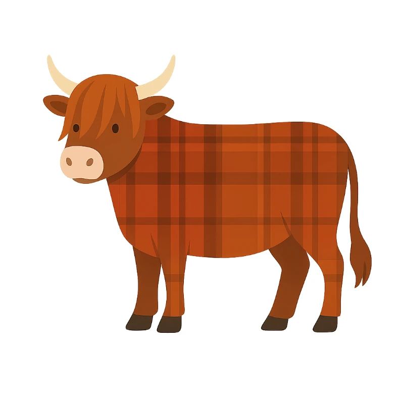Warme Tartan-Kuh