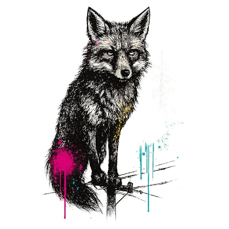 Wolfsprühkunst im Wald