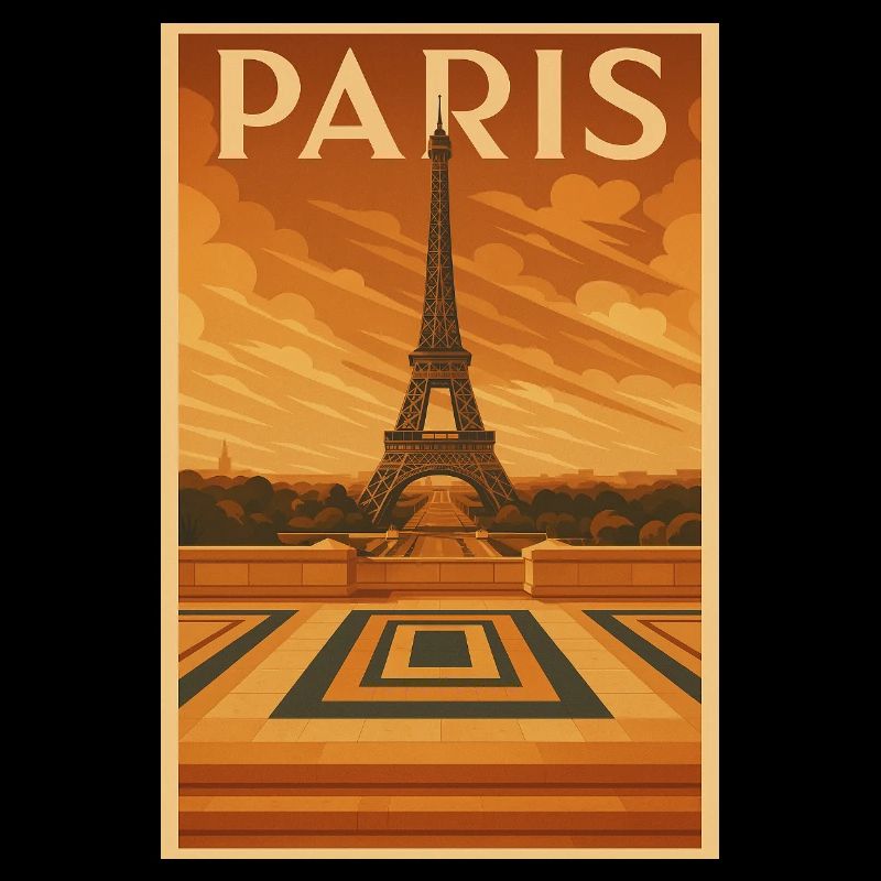 Tour Eiffel Art Déodorant Affiche de Voyage