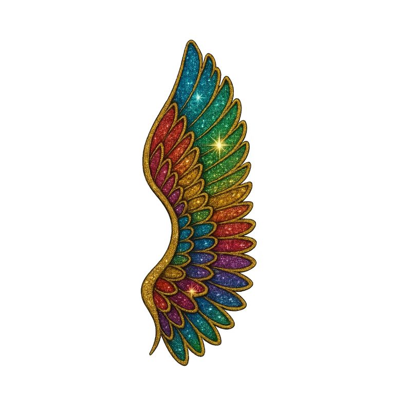 Rainbow Glitter Wings