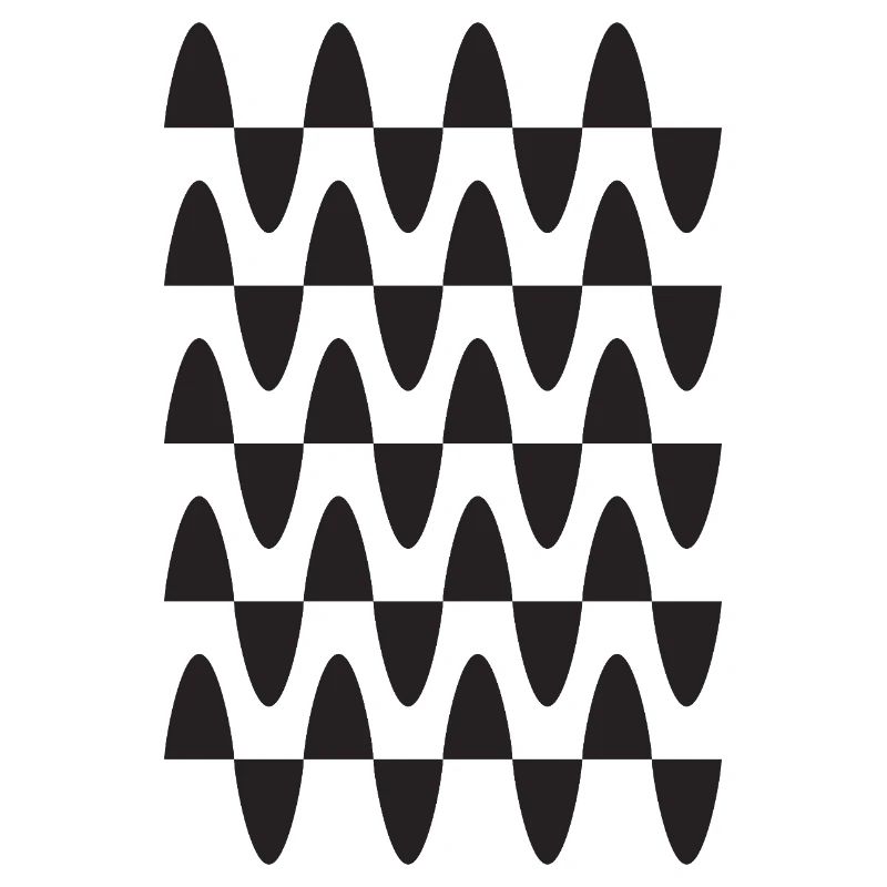 Midnight Wave Grid Pattern