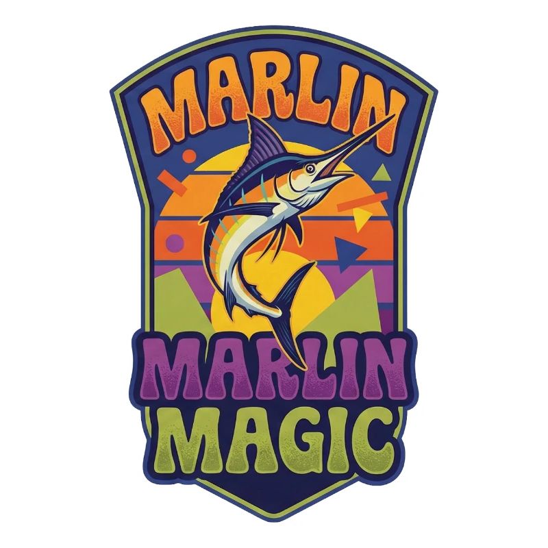 Marlin Magic Retro Sunset