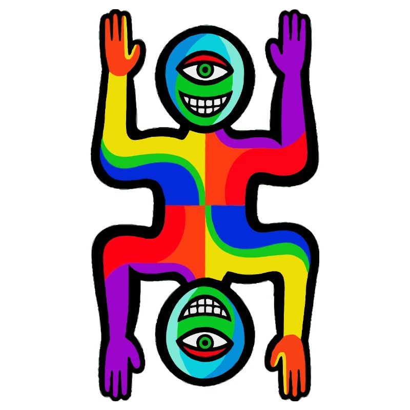 Rainbow Two Faces Figure