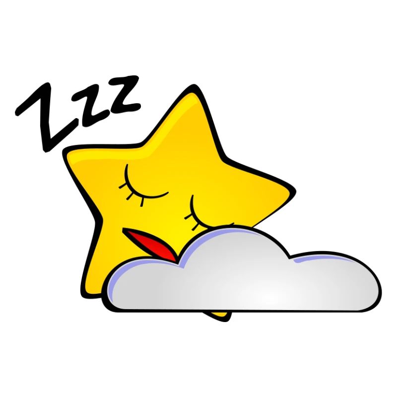 Sleepy Star with Cloud
