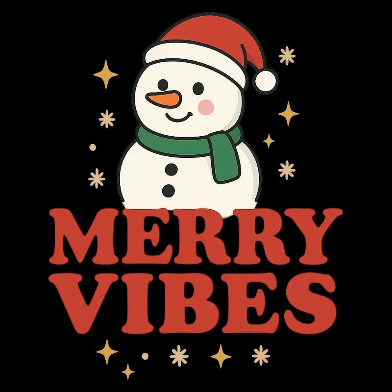 Merry Vibes Schneemann Design