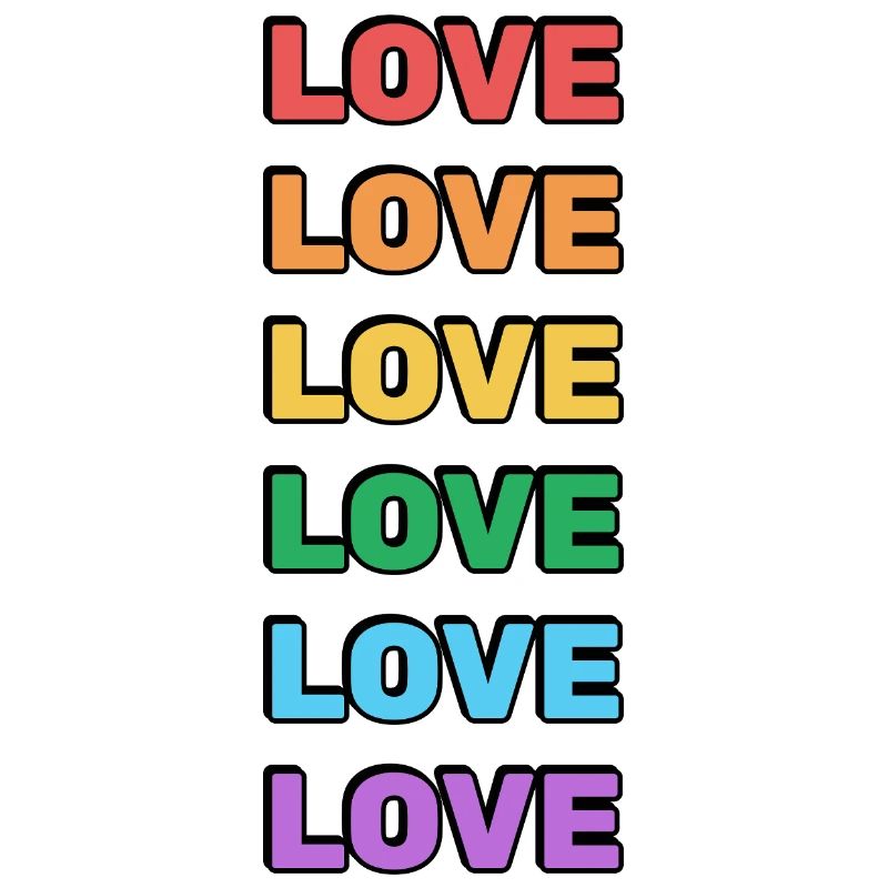 Regenbogen Liebe Wort Muster