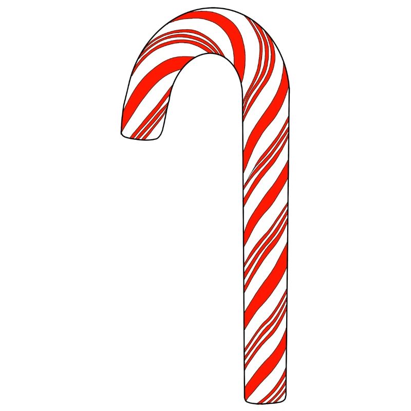 Candy cane red white