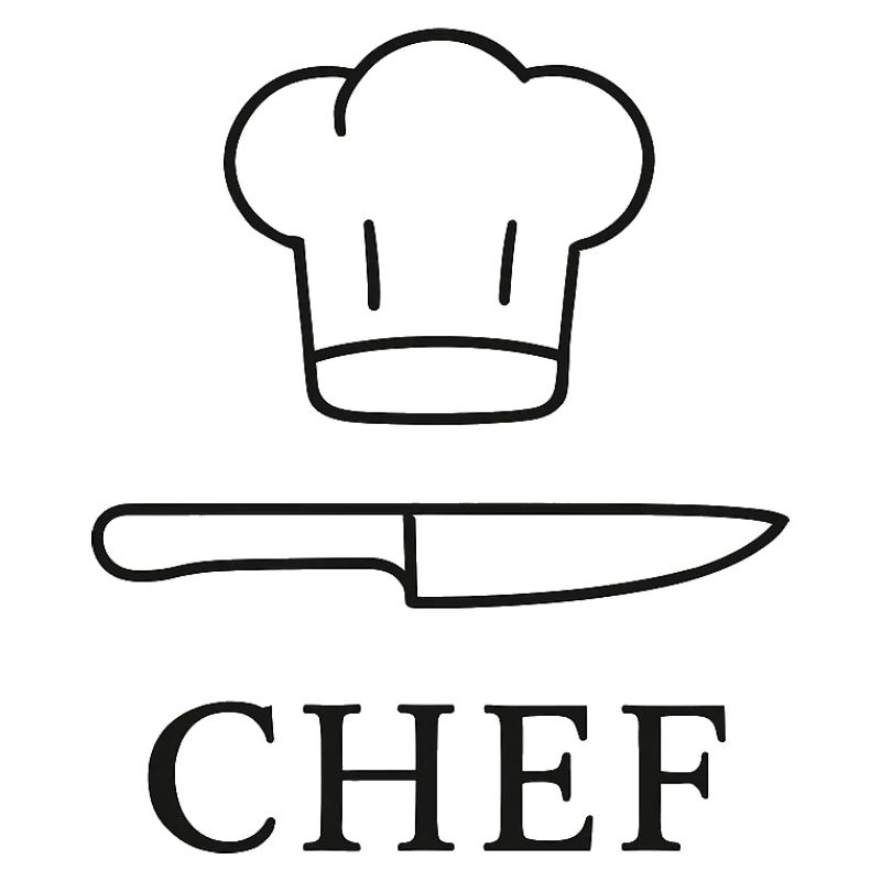 Icône de chef avec couteau