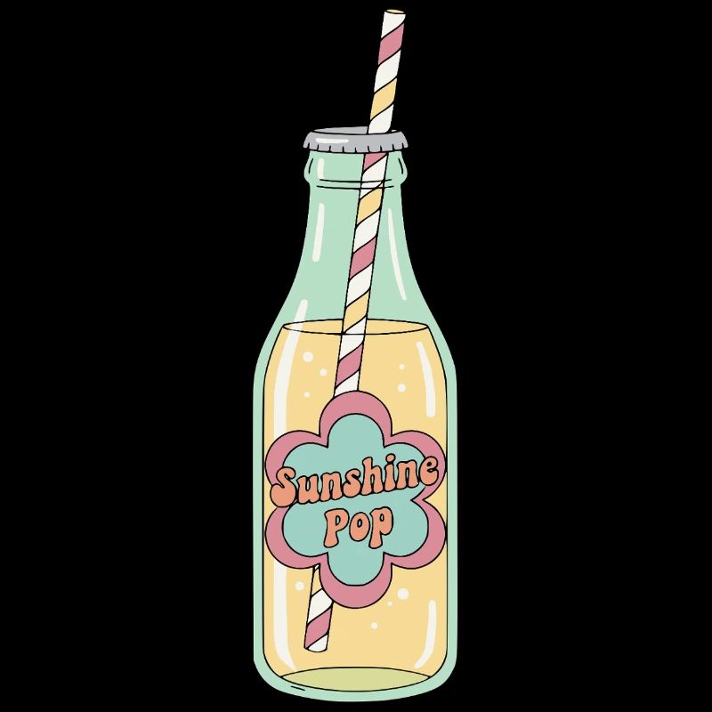 Sunshine Pop Retro Soda Bottle Ästhetik