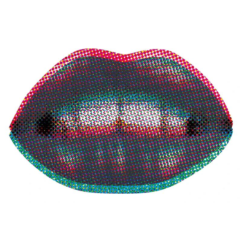 Dotted neon lips