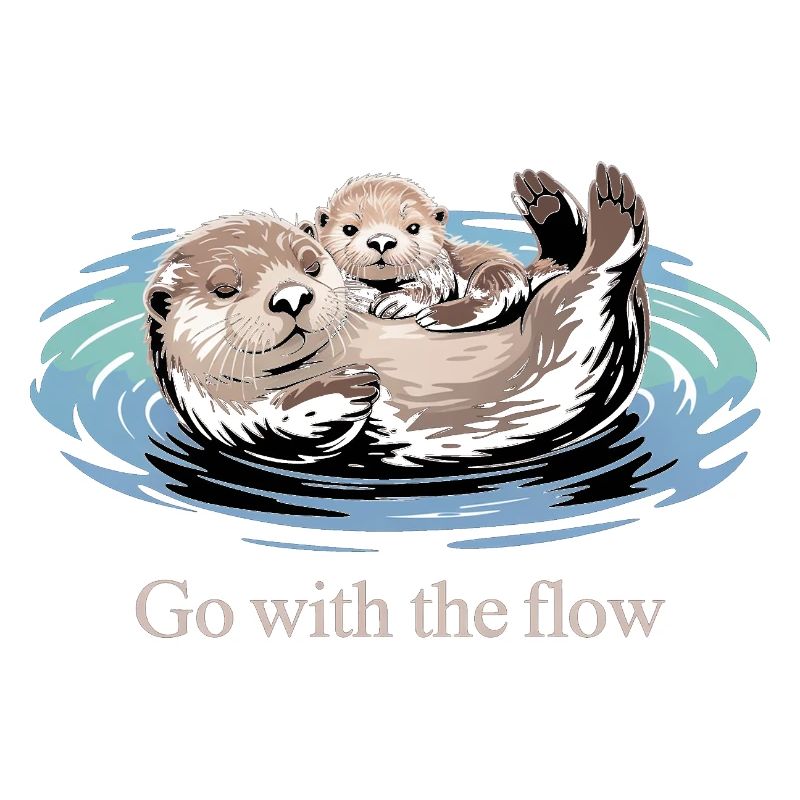 Otter-Duo geht mit dem Strom