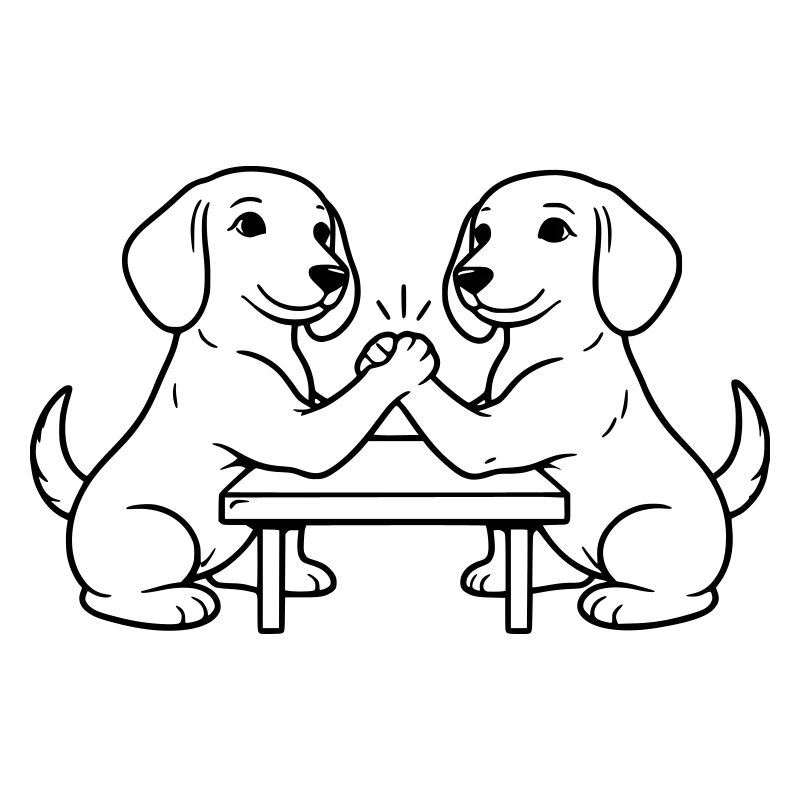 Teckel Bras de fer Bras de fer