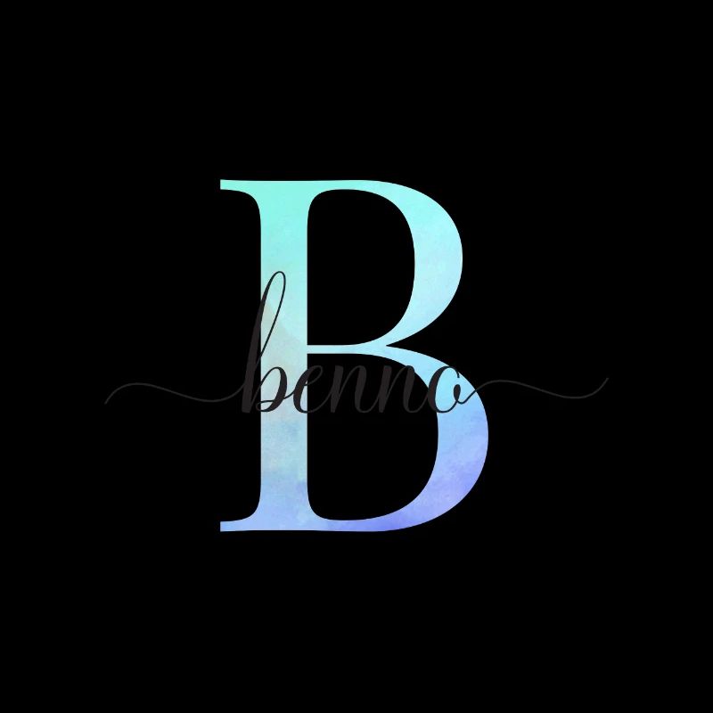 B| Monogram | Name | Benno | Watercolor