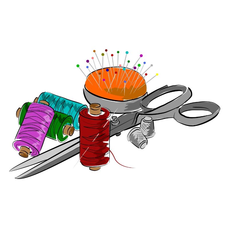 Motif tailleur avec ciseaux