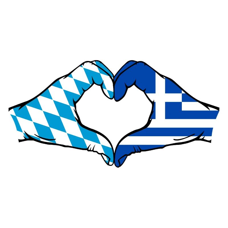 Bavière, Grèce, Drapeau, Aiguilles, Coeur
