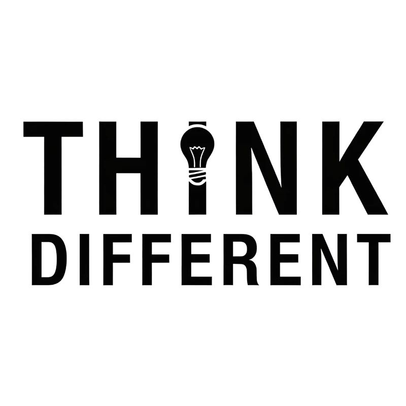 Creative Think Different Lightbulb Design