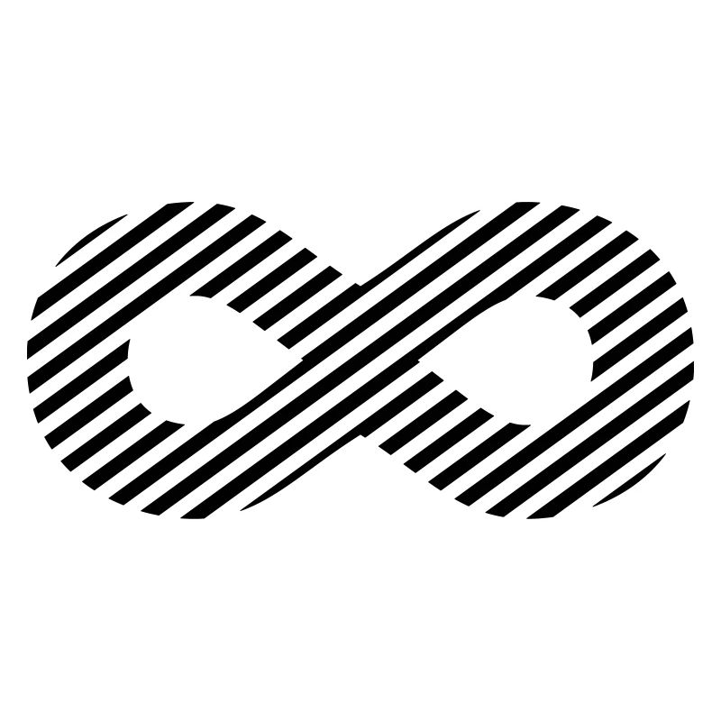 Infinity sign - pattern stripes