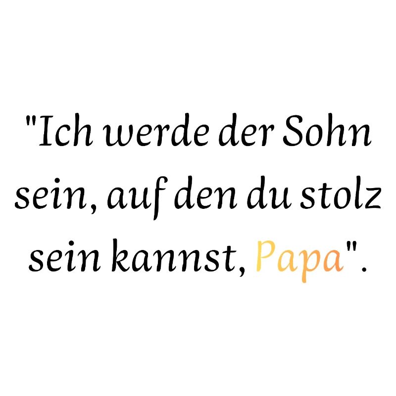 Versprechen an Papa: Stolzer Sohn