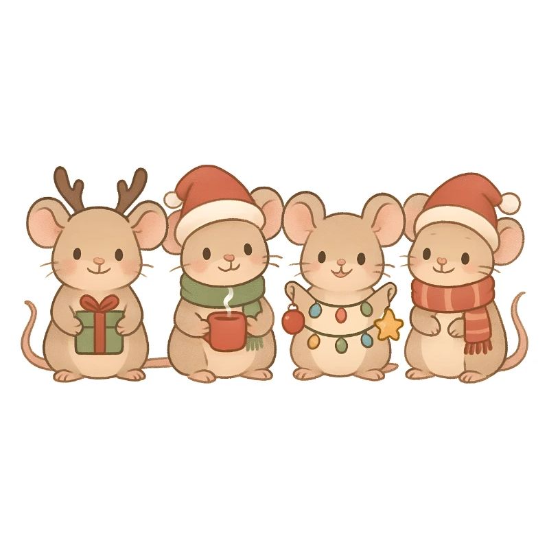 Mäuse Kinder Jungen Mädchen Weihnachtsmäuse