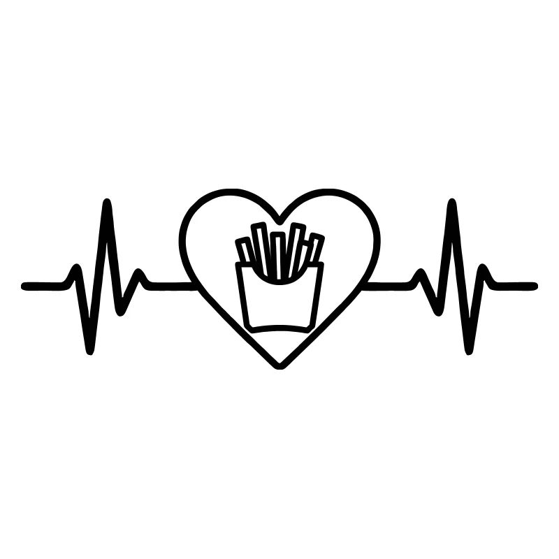Frites Coeur Restauration rapide Collation
