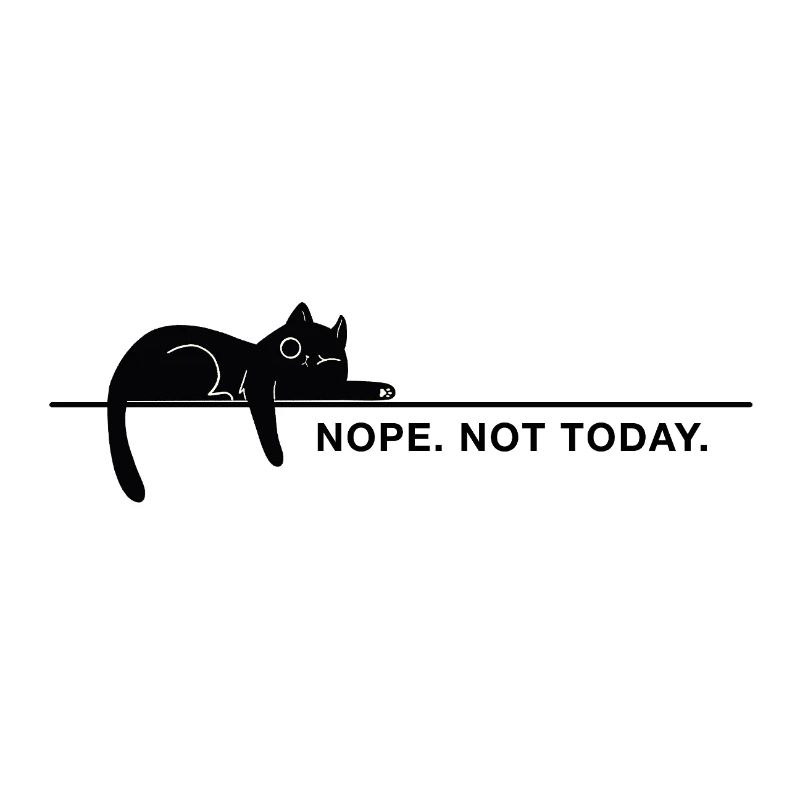 Nope. Not today. – Minimal Cat Statement