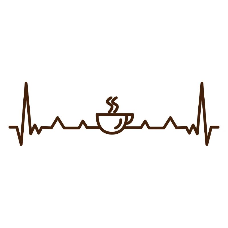 Kaffeepuls Herzschlag Muster