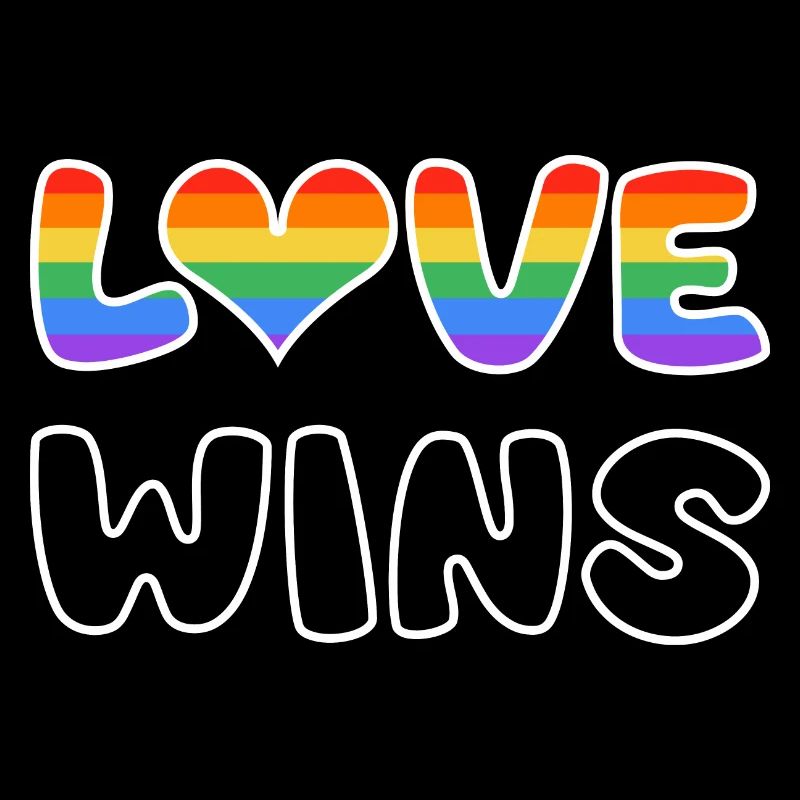 Liebe siegt im Regenbogen-Design