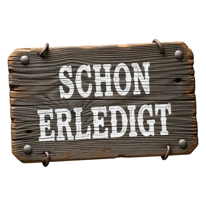 Already done – rustic workshop sign