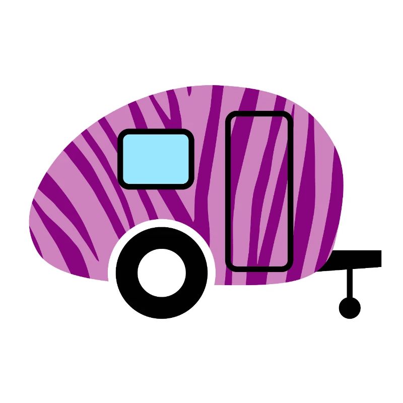 Caravan Caravan Zebra Camping Camper Pattern Fan