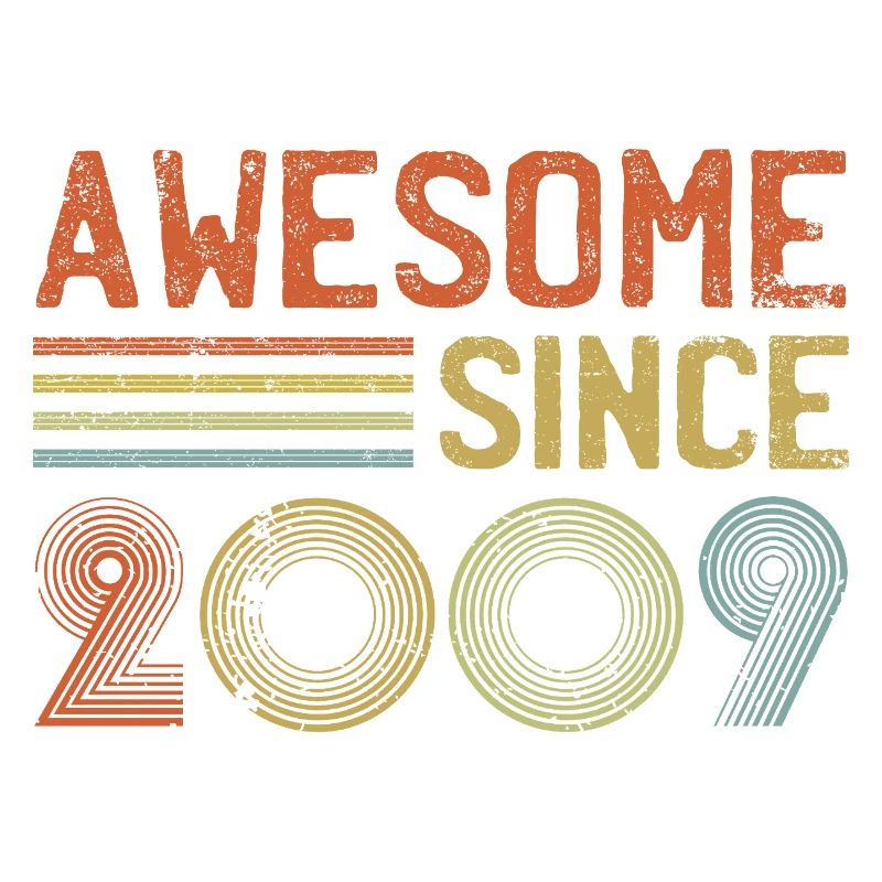 Retro 2009 Celebration Typography