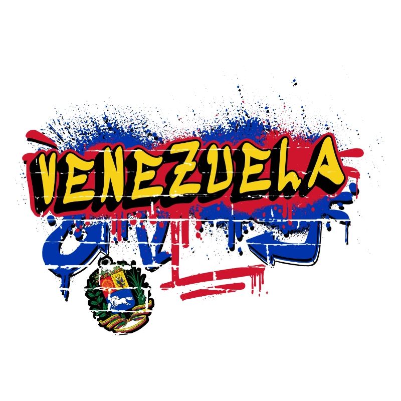 Design de drapeau graffiti du Venezuela