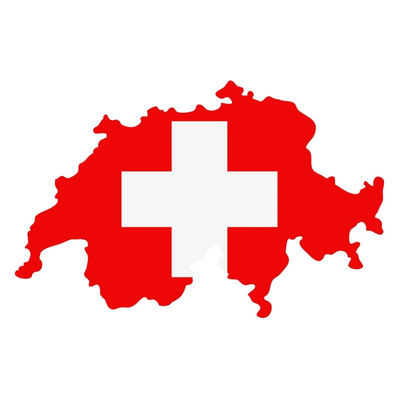 Schweizer Karte mit Flagge