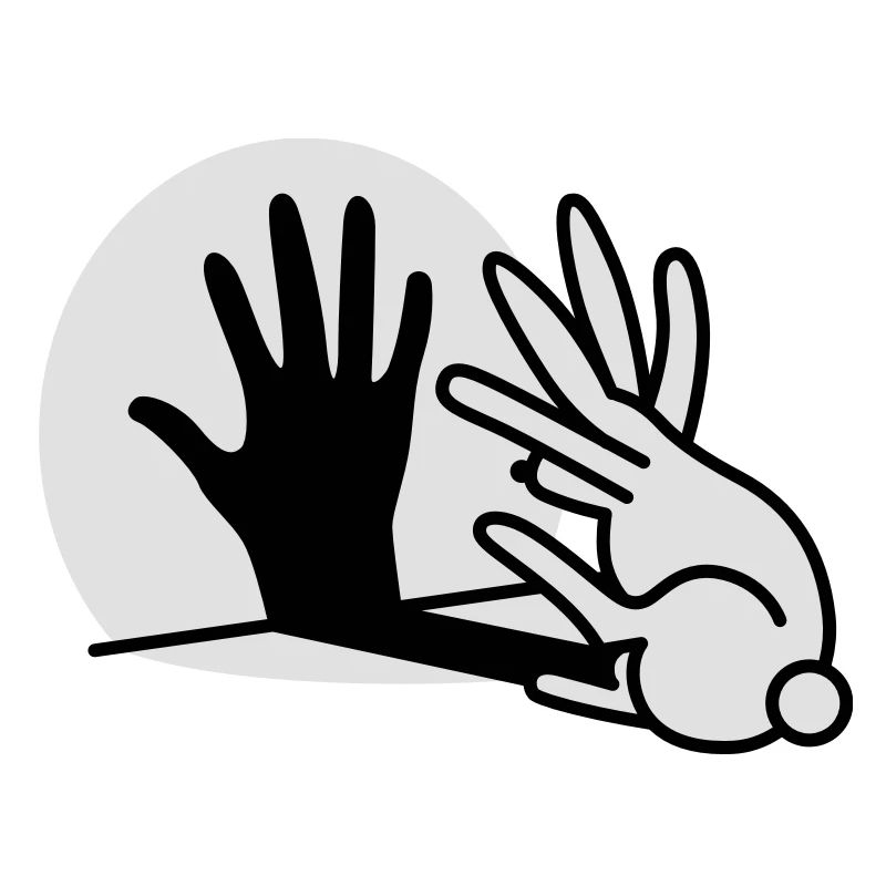 Chinese shadow hand rabbit