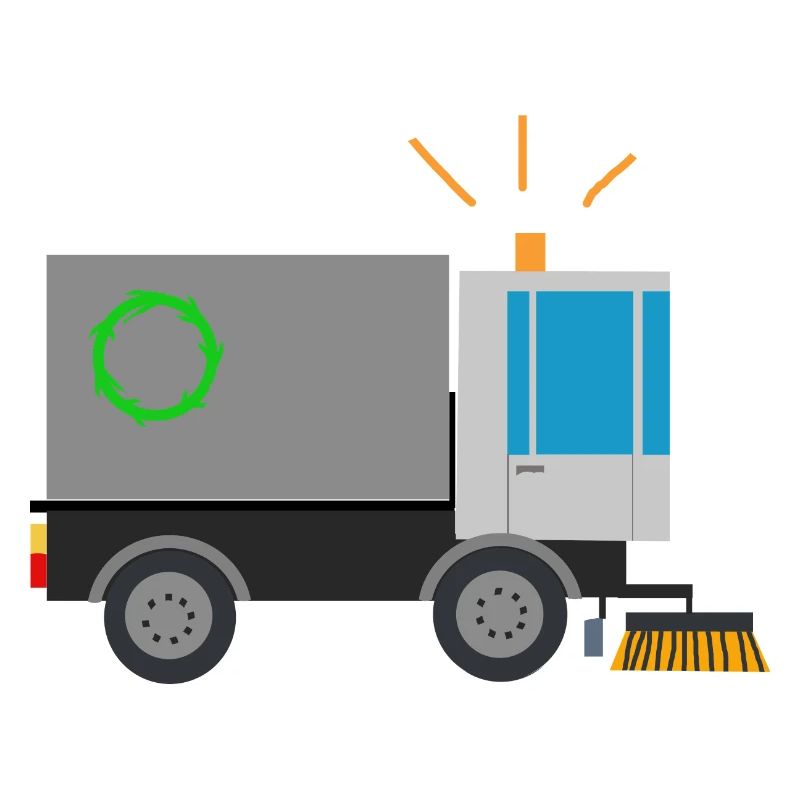 Sweeper street sweeper children's professions cleaning