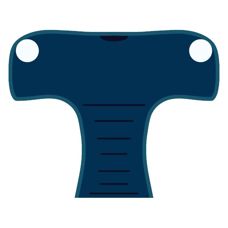 Mitternachtsblauer stilisierter Hammerhai-Kopf