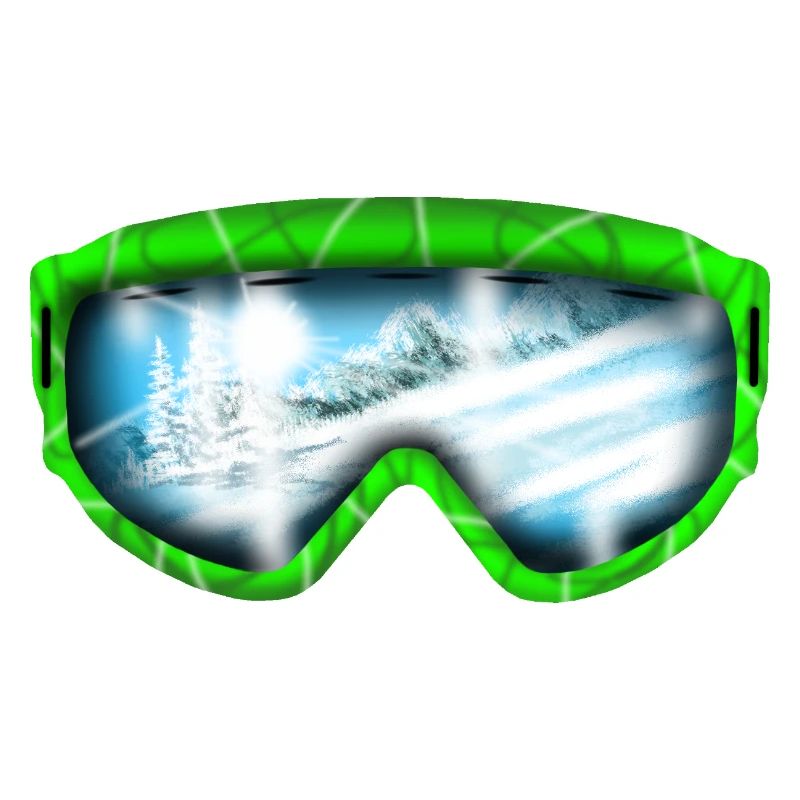 Glacier View Neon Goggle Design