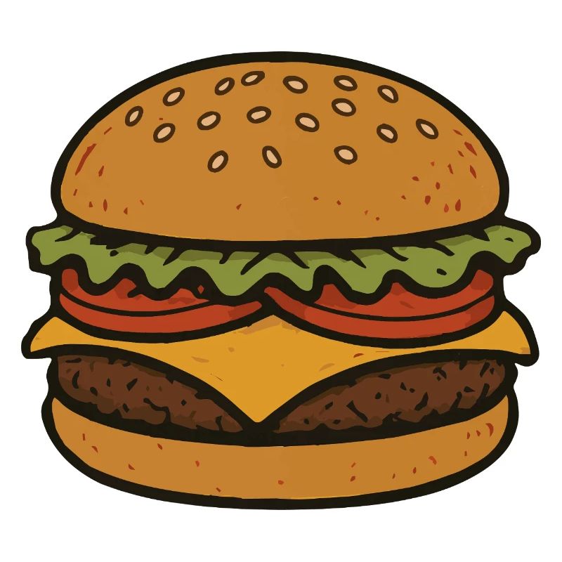 Comical hamburger
