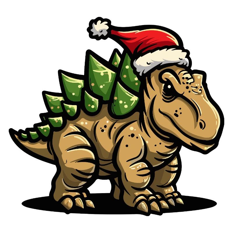 Dinosaur stegosaurus Christmas