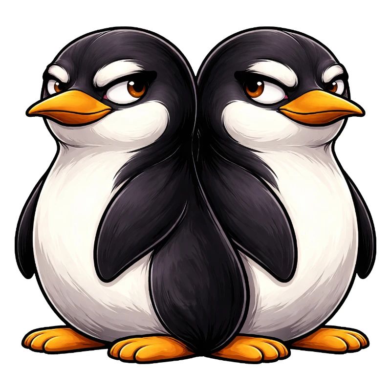Amici carini Penguin Amicizia Gemelli