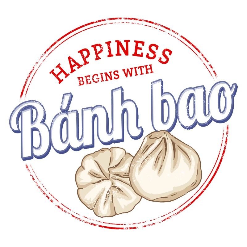 Bánh Bao Dumpling oder Baozi Vintage Teigtasche