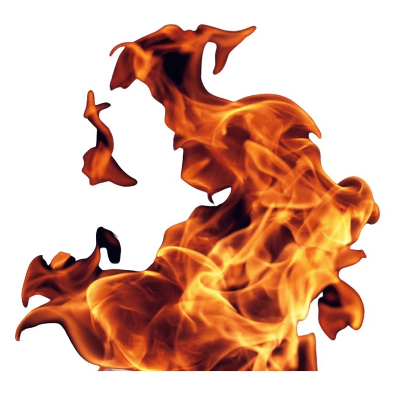 Flammes abstraites sur noir