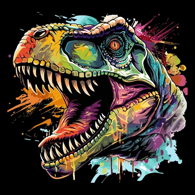 Conception d’art au néon Dino
