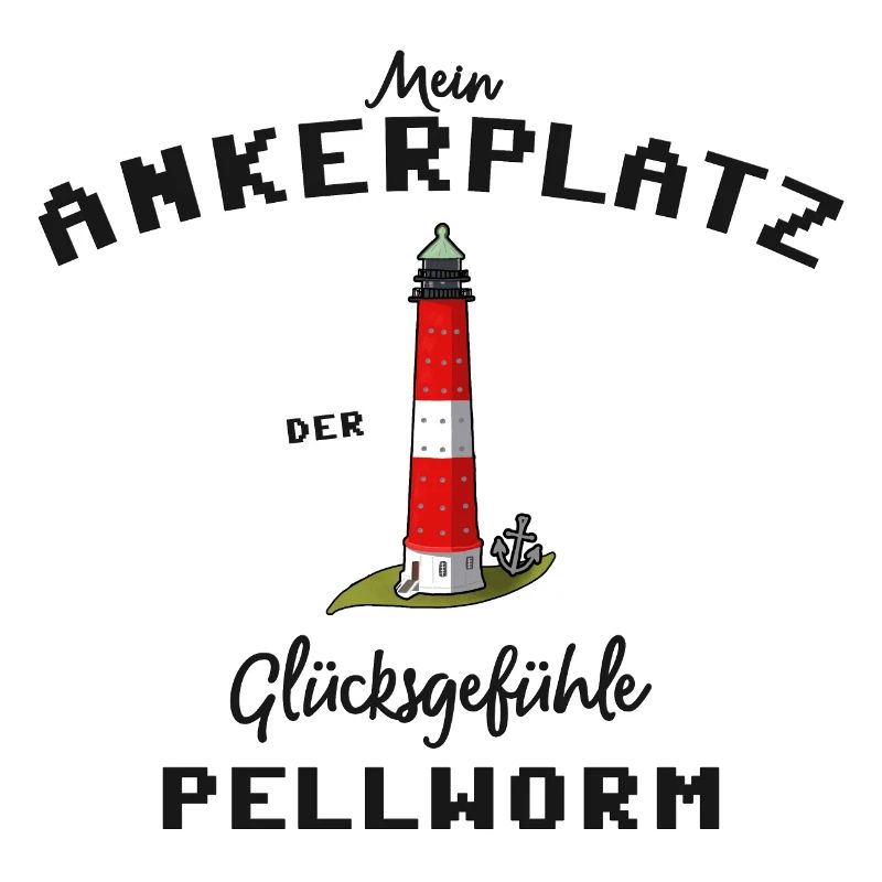 Pellworm, Ankerplatz Glücksgefühle, Leuchtturm