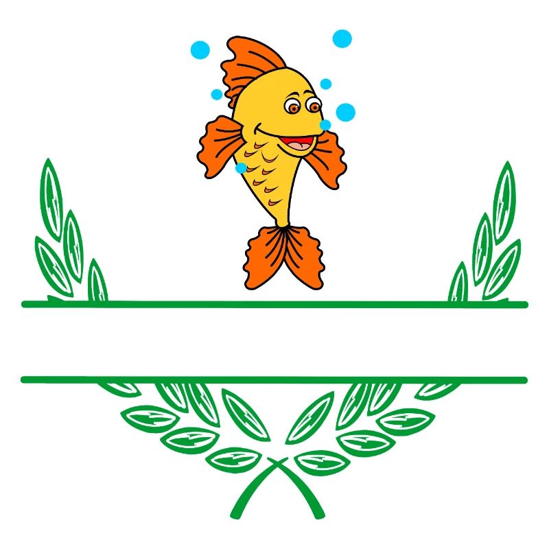 Fish Laurel Wreath with Namespace
