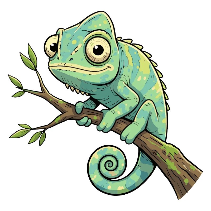 Chameleon on a branch