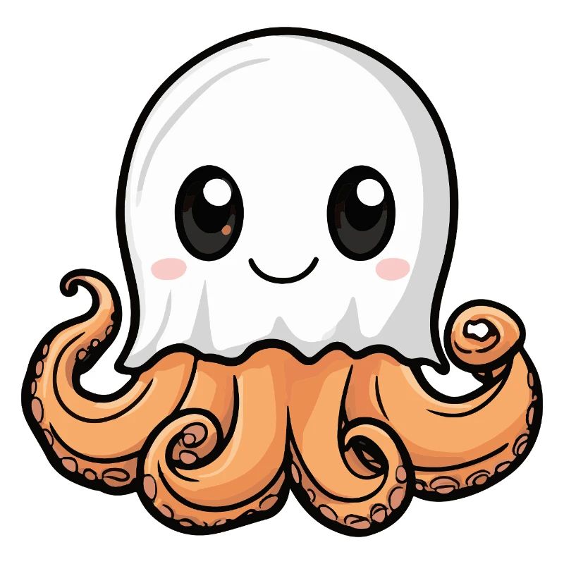 Octopus Halloween Ghost