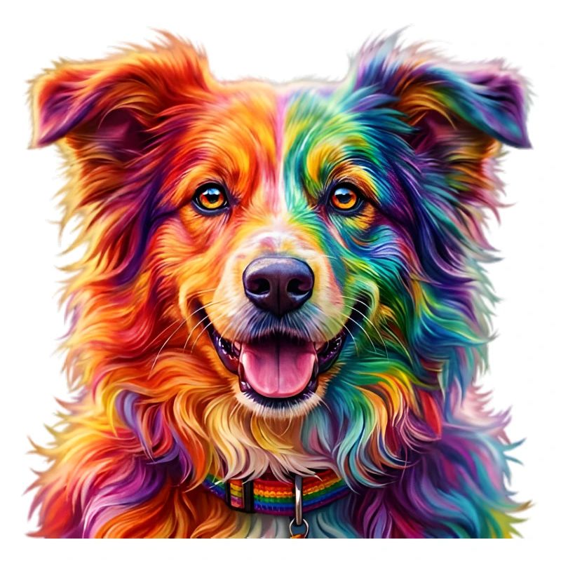 Regenbogenhund / Hund in Regenbogenfarben