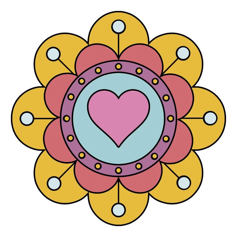 Niedliche Funky Hippie Boho Blume