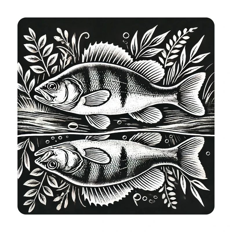 Perch Angler Silhouette Design